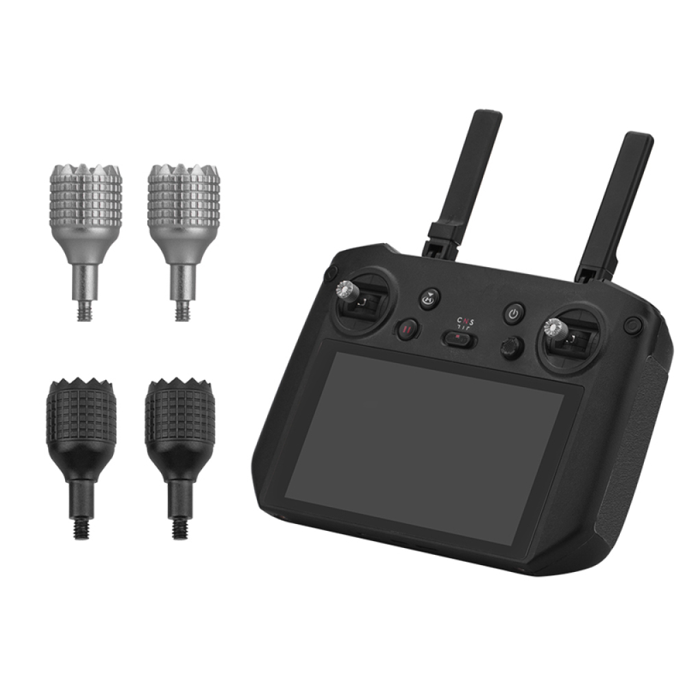 Drone Dji Rc Pro - DJI RC PRO用リモートコントロールジョイスティック スクリーンマスターコントロールサムスティック付き ドローンアクセサリー シルバーブラック