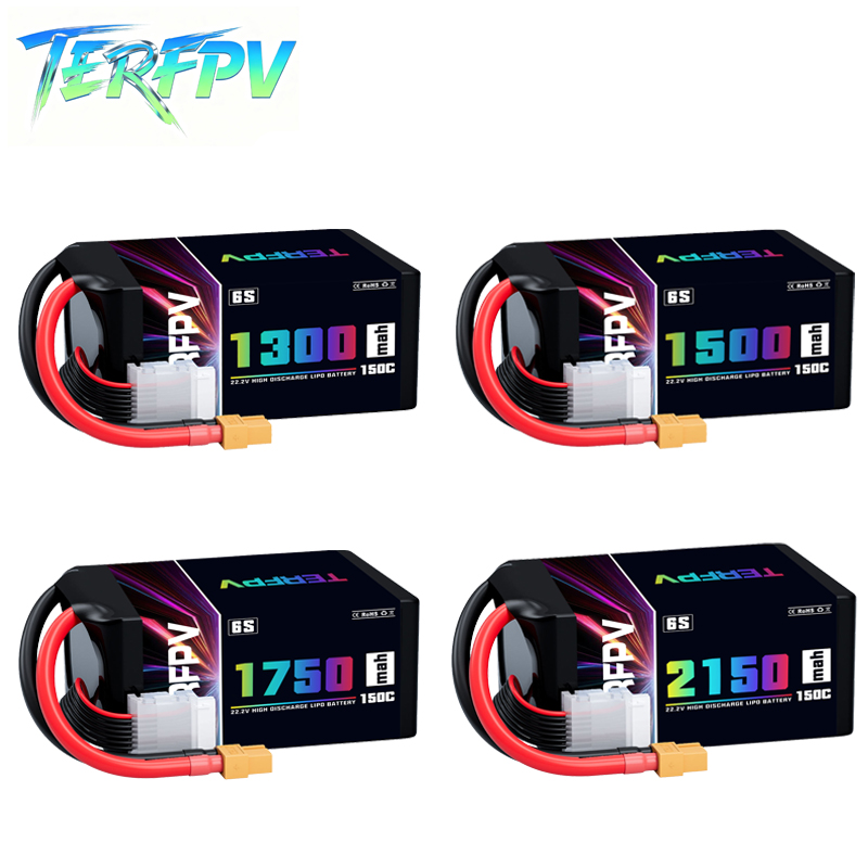 TERFPV リポバッテリー 6S 22.2V 1300/1 - Drone Rc Leading のレビューと価格