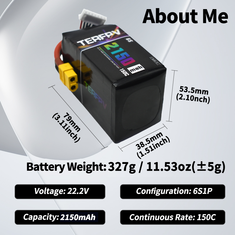 TERFPV リポバッテリー 6S 22.2V 1300/1 - Drone Rc Leading のレビューと価格