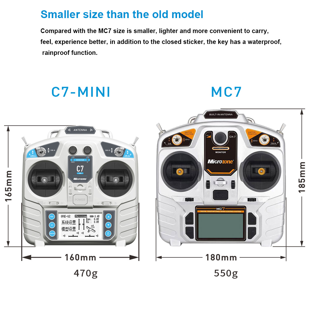 MicroZone MC7コントローラー C7 MINI送信 - Drone Rc Leading のレビューと価格